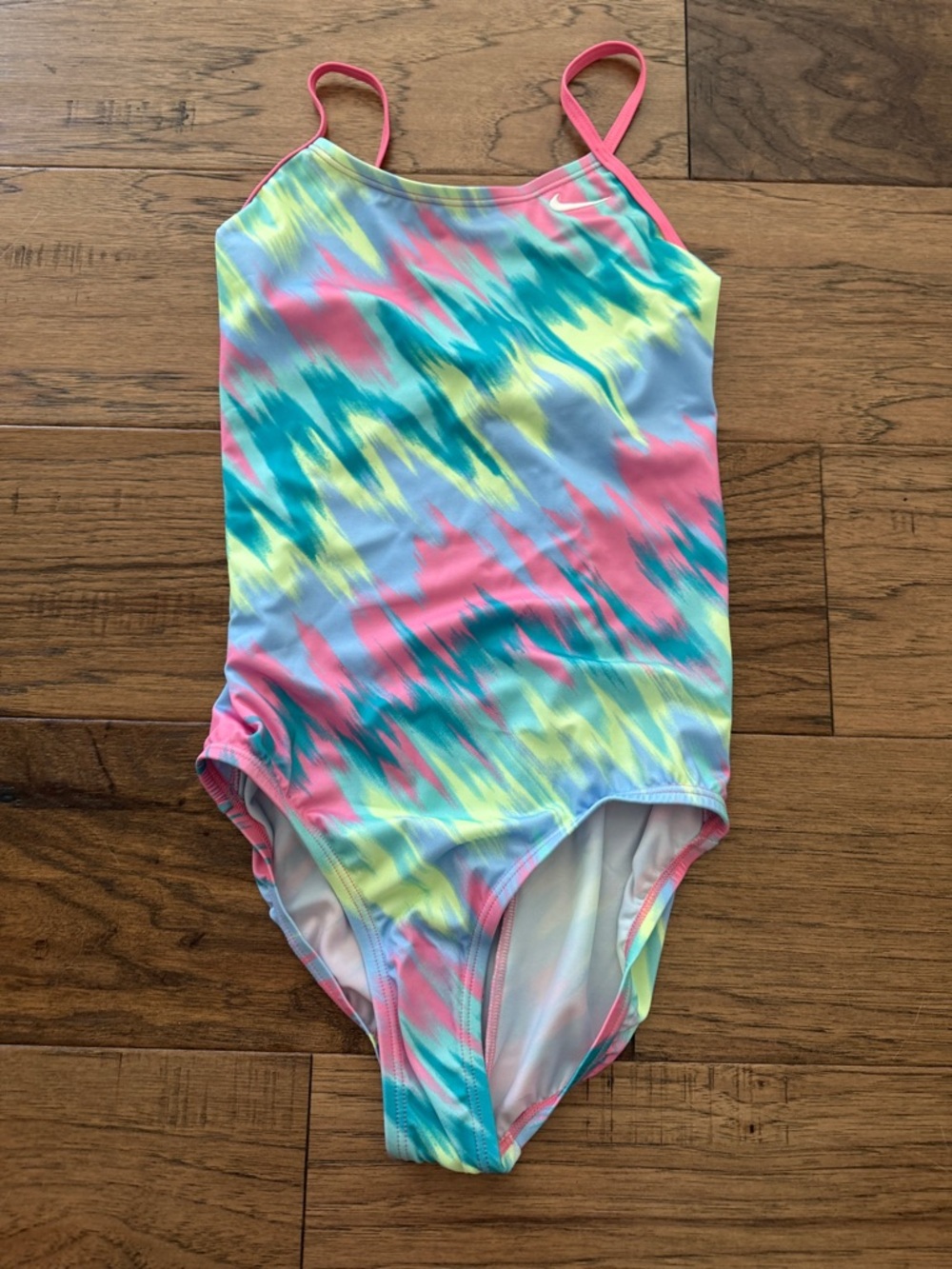 Nike Kids One-Piece Swimsuit - Pink, Teal, Yellow